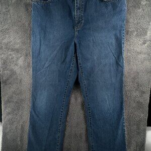 Lauren Ralph Lauren Premium Denim Blue Jeans Size 14 Women All Cotton Straight